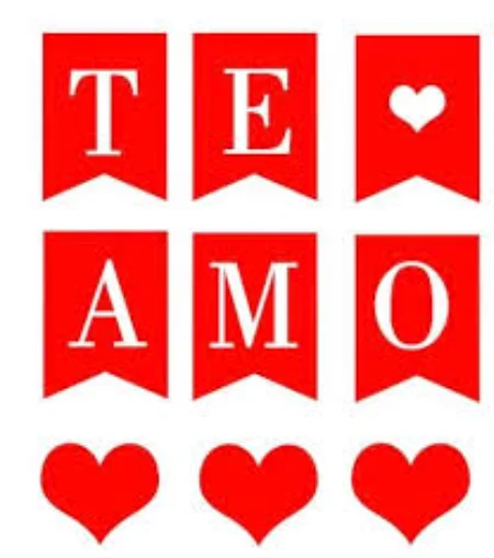 BANDERIN DE TE AMO QR-363