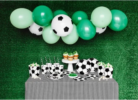 SET DE VASOS, PLATOS, SERVILLETA DE FUTBOL