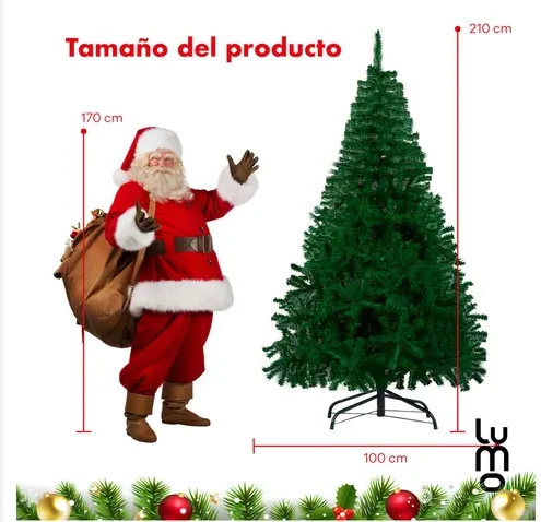 ARBOL/PINO DE NAVIDAD GRANDE 2.10 MTS 62384