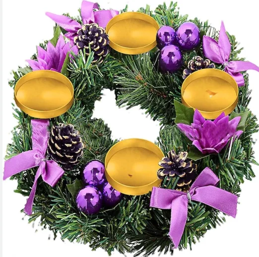 CORONA ADVIENTO PORTA VELA NAVIDAD 92048 92049