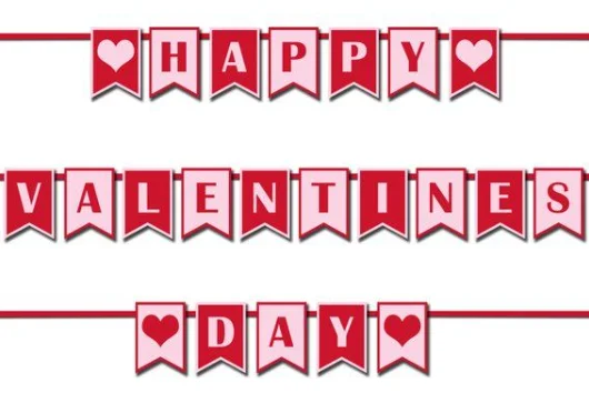 BANDERIN HAPPY VALENTINES DAY AMOR