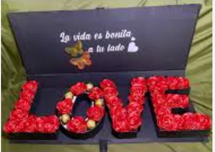 CAJA RECTANGULAR MEDIANA LOVE LOU-5794 AMOR