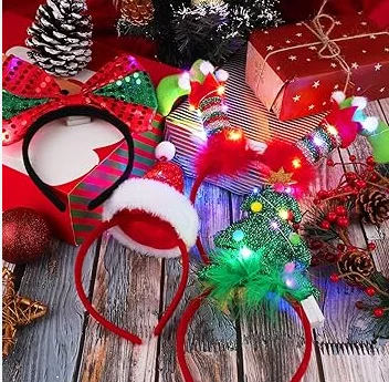 DIADEMA ESFERA CON LUZ NAVIDAD DDM-N-450