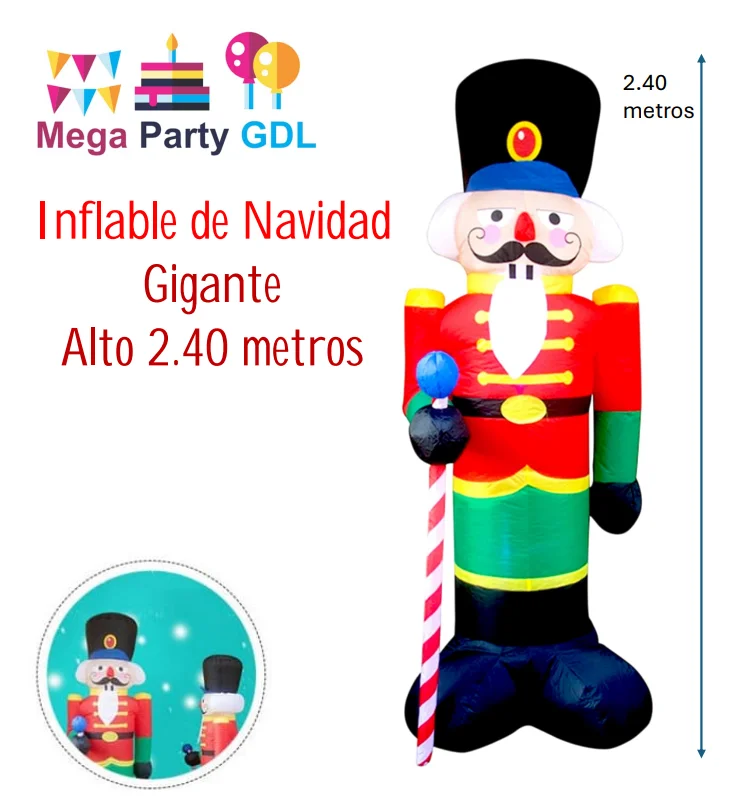 INFLABLE SANTA SALUDANDO GRANDE 91238