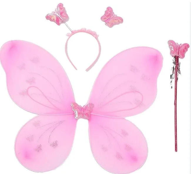 ALAS DE HADA CON DIADEMA VARITA Y LUZ FU-52