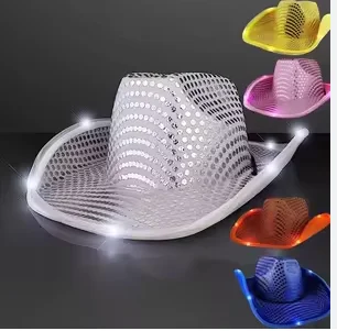 SOMBRERO TEJANO LENTEJUELAS BLANCO ROJO DORADO PLATA 22815 22814 22812