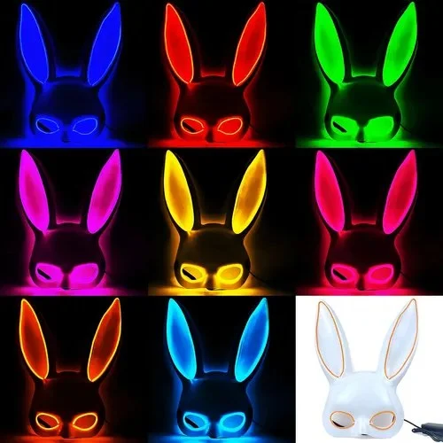 MASCARA OREJA DE CONEJO CON LUZ LED ATF-W-103