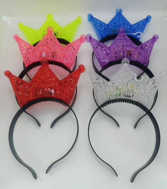 DIADEMA CORONA 3 PICO LISA CON LUZ MA21108 A-430 A-683 BT-1372 DDM-18 TS-526