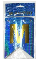 BANDERIN MI BAUTIZO - AZUL HOLOGRAFICO 