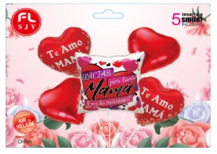 SET DE GLOBOS 5PZAS DIA DE LAS MADRES 