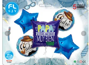 SET DE GLOBOS 5PZAS DIA DEL PADRE 