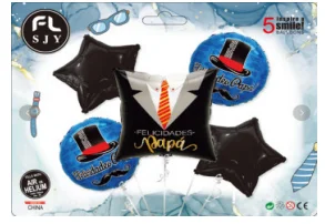 SET DE GLOBOS 5PZAS DIA DEL PADRE 