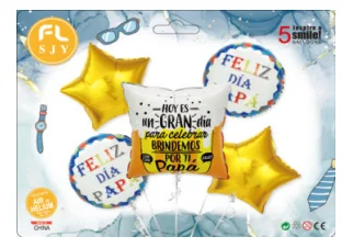 SET DE GLOBOS 5PZAS DIA DEL PADRE 
