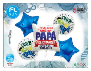 SET DE GLOBOS 5PZAS DIA DEL PADRE 