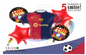 SET GLOBOS FUTBOL 5PZ CHAMPIONS 