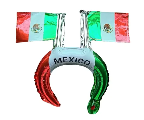GLOBO FOIL DIADEMA MEXICO CON BANDERA 
