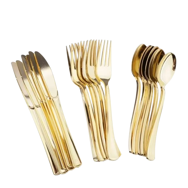 CUCHARA, CUCHILLO Y TENEDOR  DE PLASTICO  (12PZAS) PFM-16041 PFM-16042