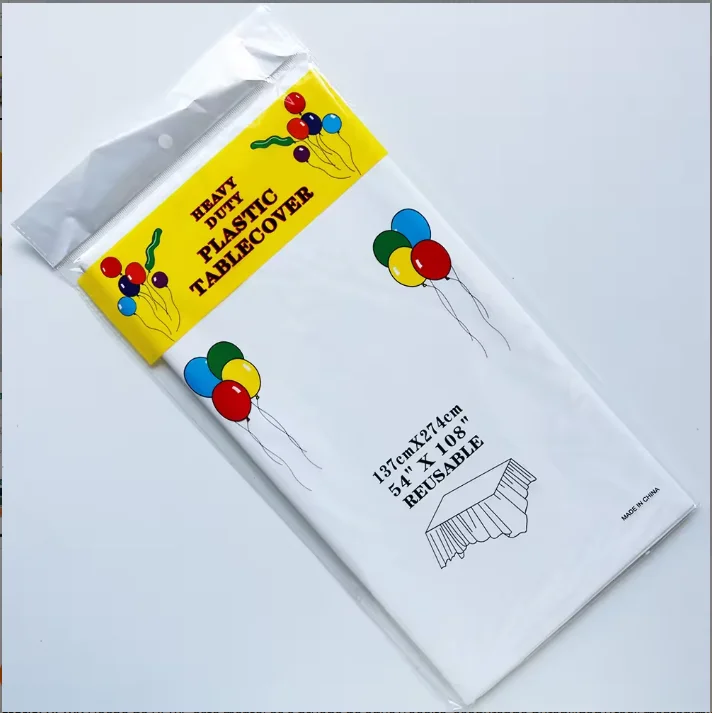 MANTEL PLASTICO BLANCO PARA TABLERO - RECTANGULAR - 137 CM X 274 CM