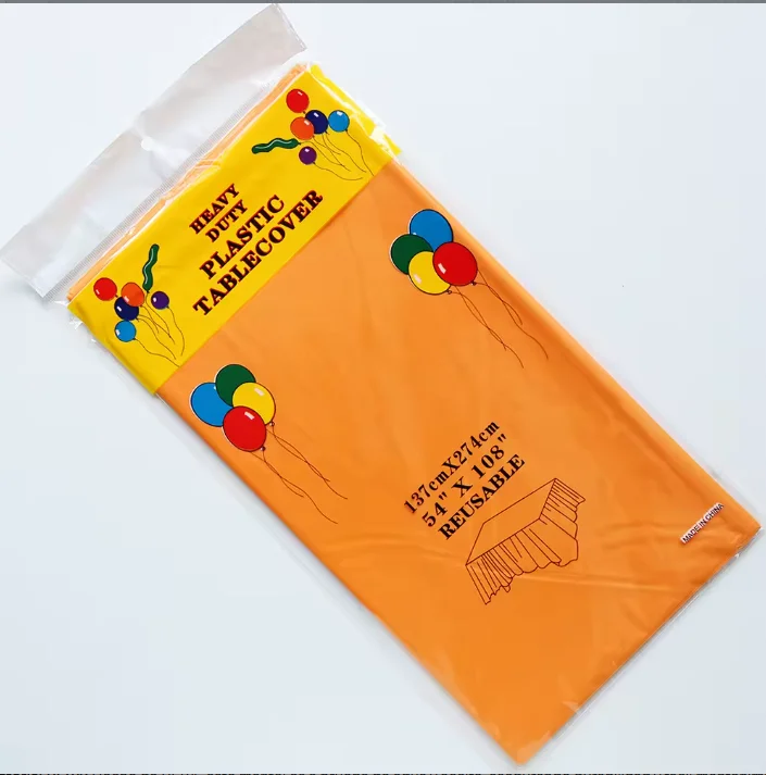 MANTEL PLASTICO MANDARINA PARA TABLERO - RECTANGULAR - 137 CM X 274 CM
