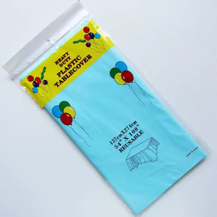MANTEL PLASTICO AZUL BEBE PARA TABLERO - RECTANGULAR - 137 CM X 274 CM