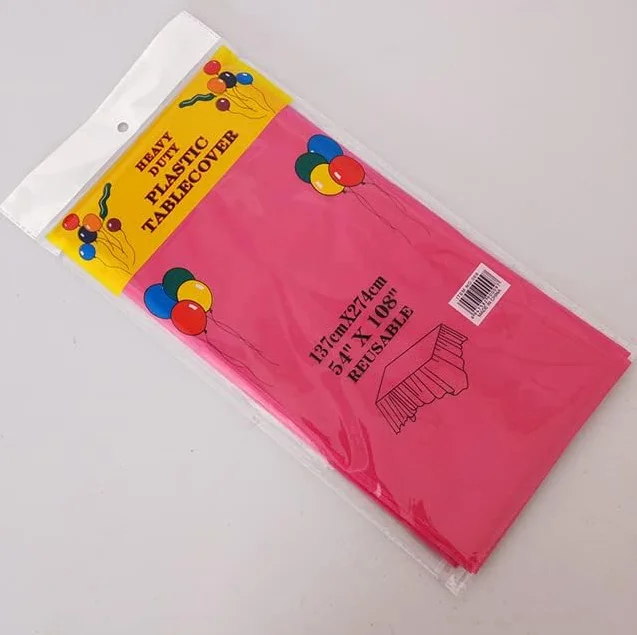 MANTEL PLASTICO FUCSIA PARA TABLERO - RECTANGULAR - 137 CM X 274 CM