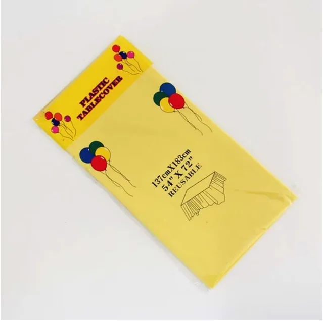 MANTEL PLASTICO AMARILLO BEBE PARA TABLERO - RECTANGULAR - 137 CM X 274 CM