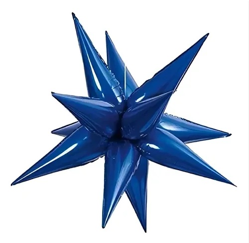 GLOBO FOIL ESTRELLA DE PICO 27" AZUL MATE 
