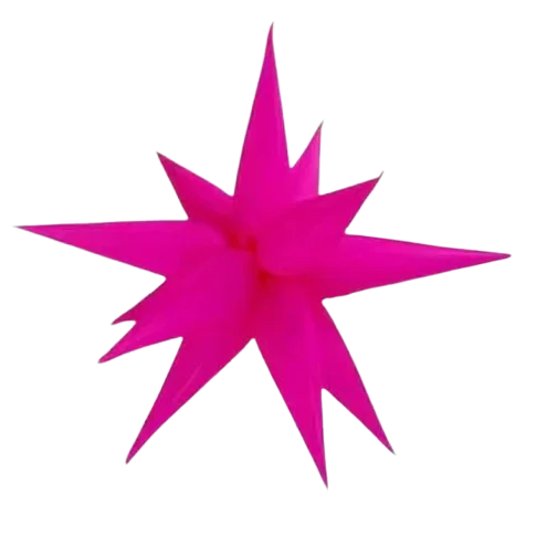 GLOBO FOIL ESTRELLA DE PICO 27" ROSA NEON 