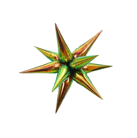 GLOBO FOIL ESTRELLA DE PICO 27" VERDE AURORA 