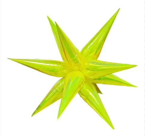 GLOBO FOIL ESTRELLA DE PICO 27" AMARILLO TORNASOL