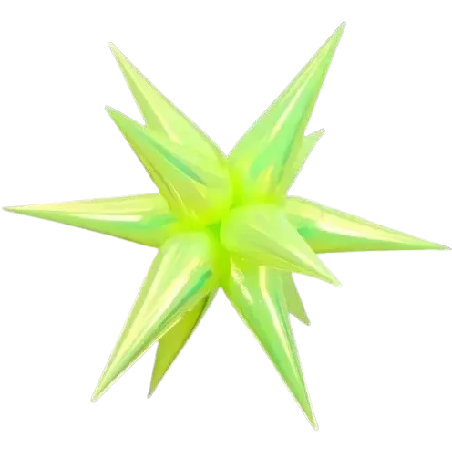 GLOBO FOIL ESTRELLA DE PICO 27" VERDE TORNASOL 