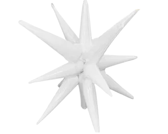 GLOBO ESTRELLA DE PICO 22" BLANCO MATE 