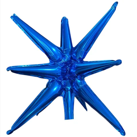 GLOBO ESTRELLA DE PICO 22" AZUL REY 