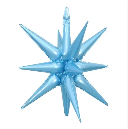 GLOBO ESTRELLA DE PICO 22"  AZUL CLARO 