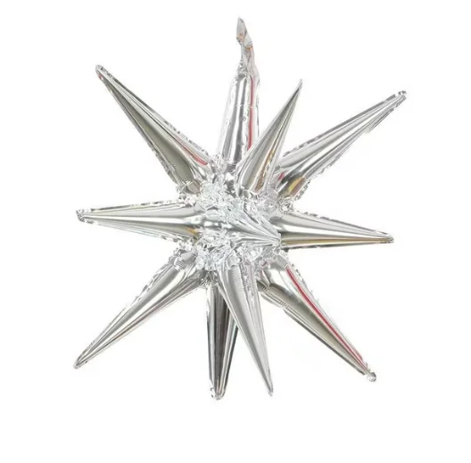 GLOBO ESTRELLA DE PICO 22" PLATA 
