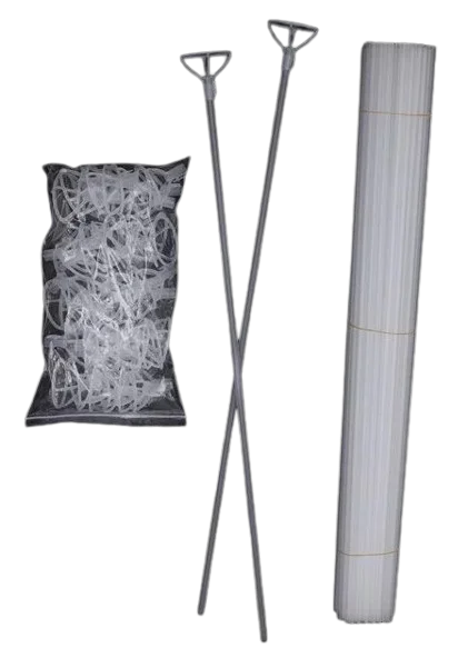 PORTA GLOBOS JUMBO TRANSPARENTE 50PZ ALTO 70CM