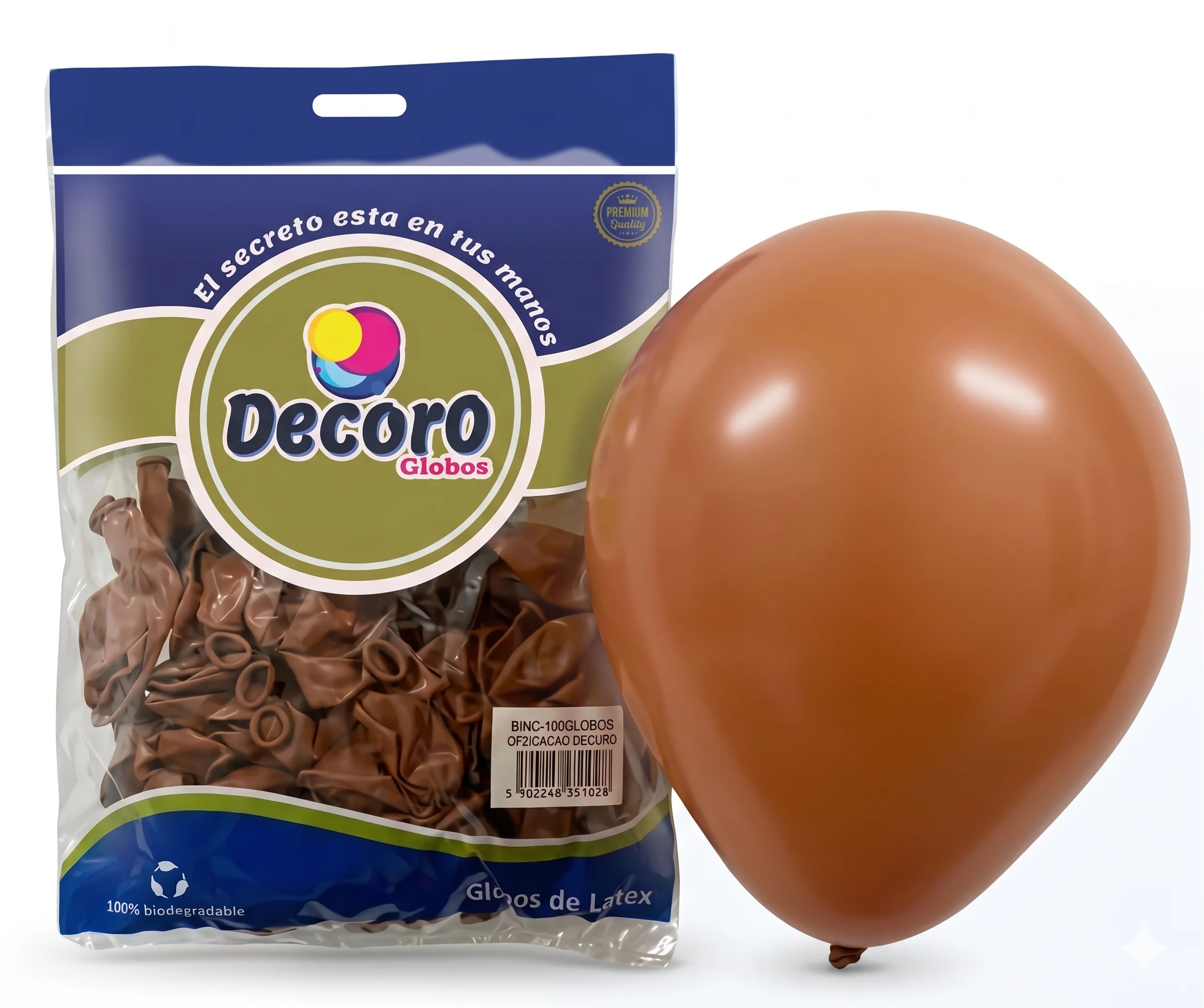DECORO  QF2-CACAO OSCURO 12"X100 PZAS 