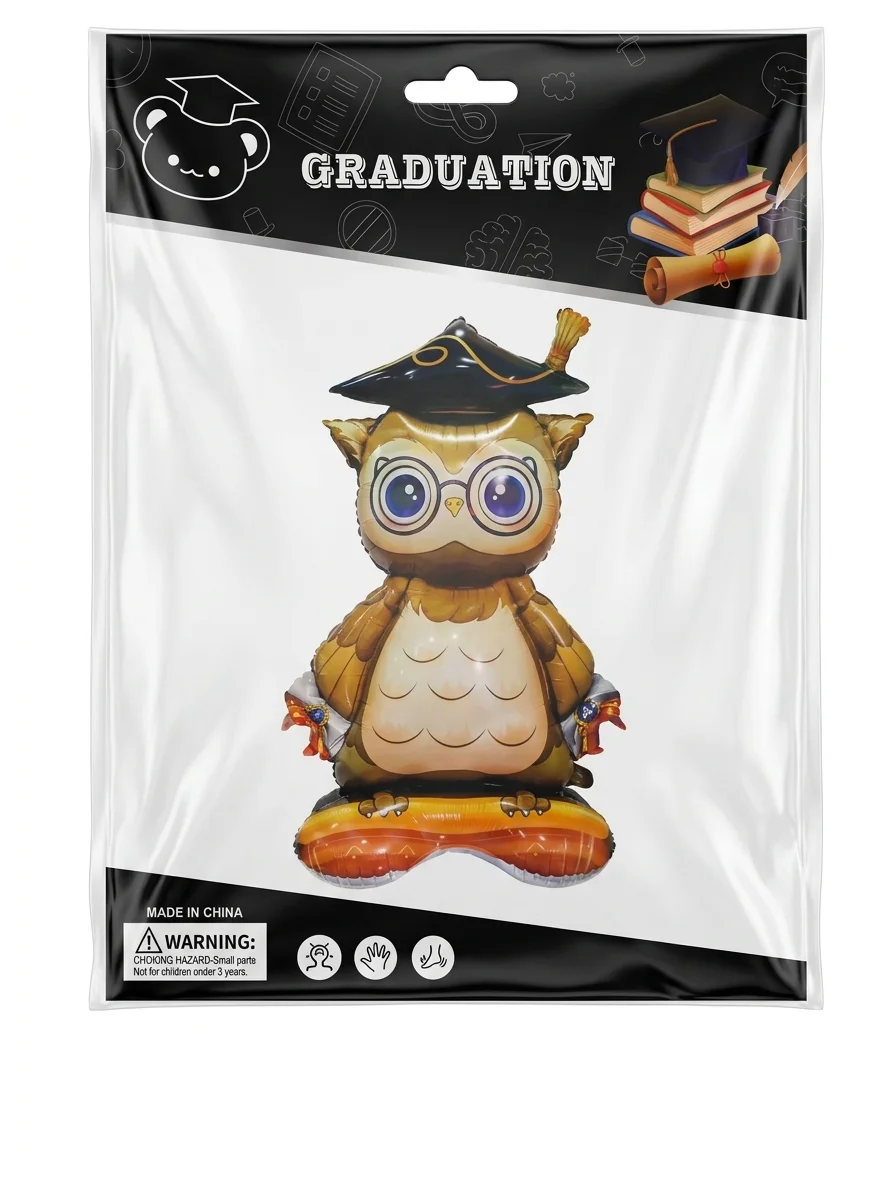 FIGURA BUHO GRADUACION CON BASE 40"PULGADAS 