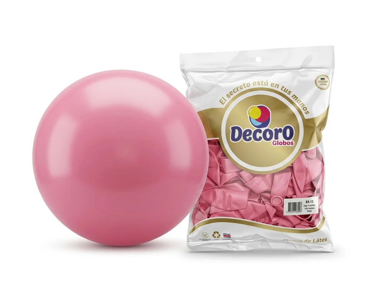 DECORO   ROSA 12"X100 PZA HIGH FASHION 2.8 GR