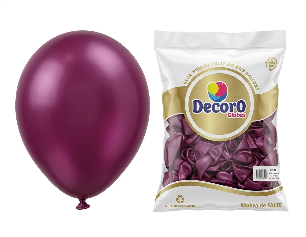 DECORO   VINO TINTO PERLADO 12"X100 PZA HIGH FASHION 2.8 GR