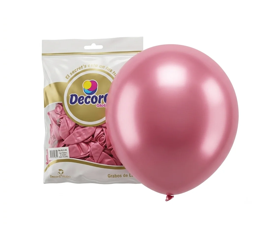 DECORO ROSA PERLADO 12"X50PZ 3.2G HIGH FASHION