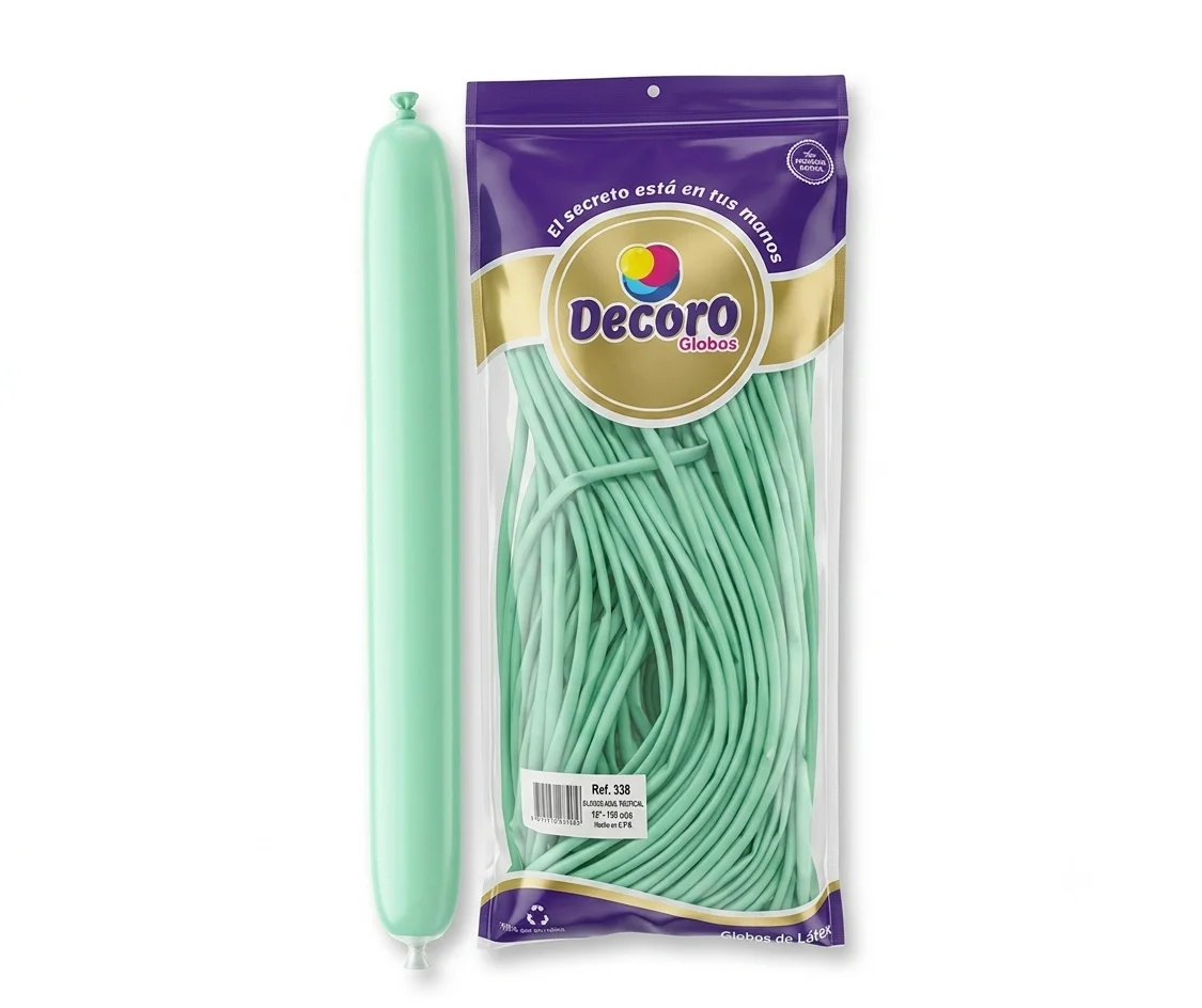  DECORO GLOBOS MENTA 160"X100 PZAS 