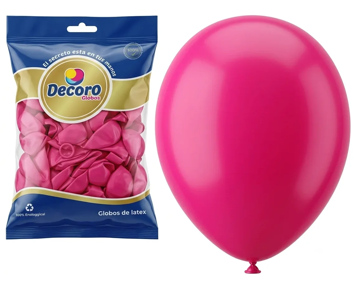 DECORO QY4-FUCSIA NUEVO 18"X25 PZAS