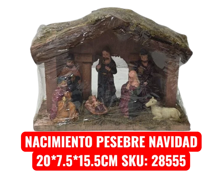 NACIMIENTO PESEBRE NAVIDAD 20*7.5*15.5CM