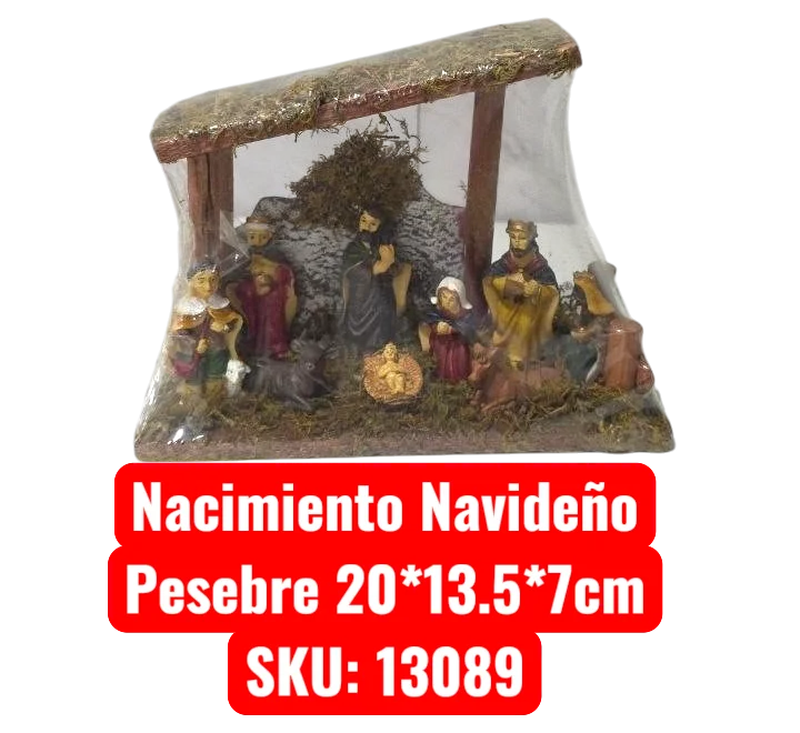 NACIMIENTO PESEBRE NAVIDAD 20*13.5*7CM