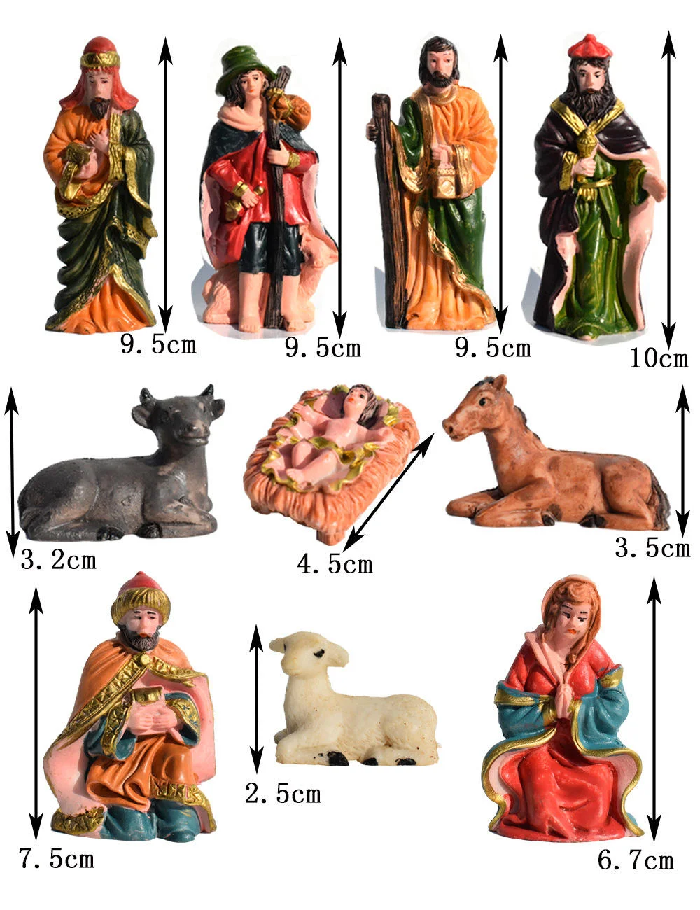NACIMIENTO PESEBRE NAVIDAD SET 10 PZA