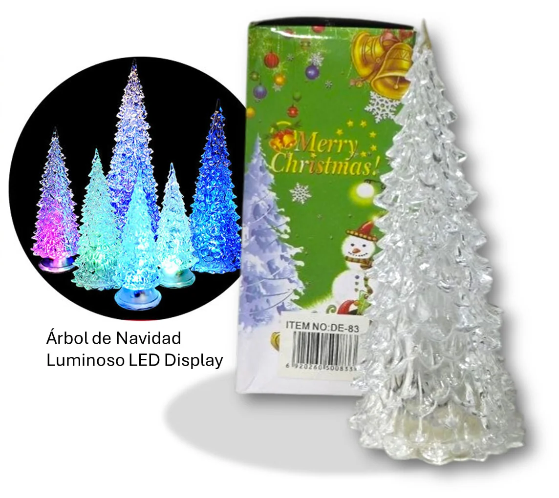 ARBOL DE NAVIDAD LUMINOSO LED DISPLAY (INCLUYE BATERIA)