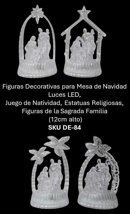 FIGURAS DECORATIVAS PARA MESA DE NAVIDAD LUCES LED