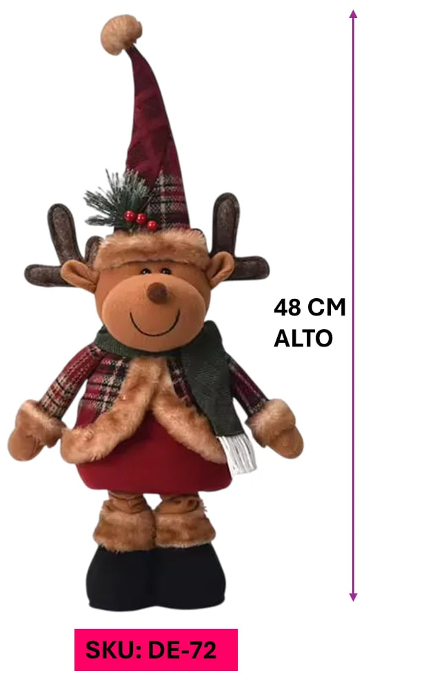 MUÑECO NAVIDAD RENO 48CM ALTO 