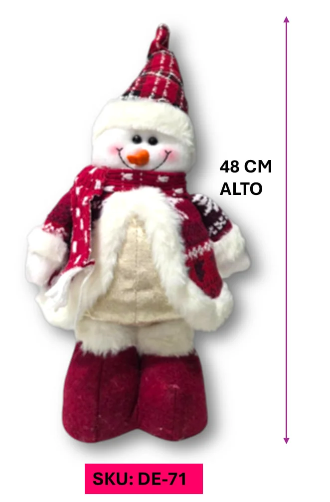 MUÑECO NAVIDAD MUÑECO DE NIEVE 48CM
